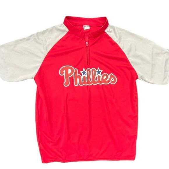 Lady’s Y2K Philadelphia Phillies Large pullover shirt 1/4 zip - Picture 1 of 4